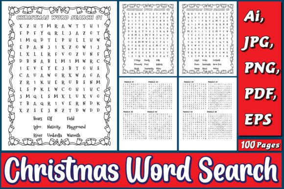 100 Christmas Word Search for Kids: A Fun and Educational Activity for the Holiday Season