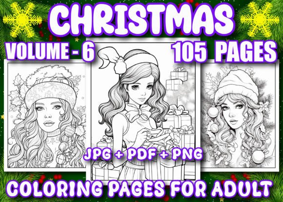 105 Christmas Coloring Pages for Adult: A Creative and Profitable Resource