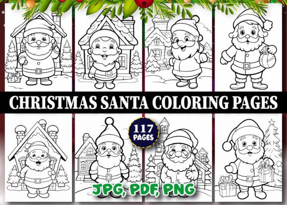117 Christmas Santa Coloring Pages for Creative Expression and Educational Fun