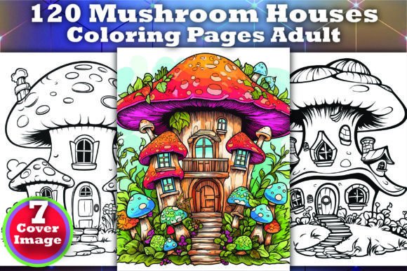 120 Mushroom Houses Coloring Pages Adult
