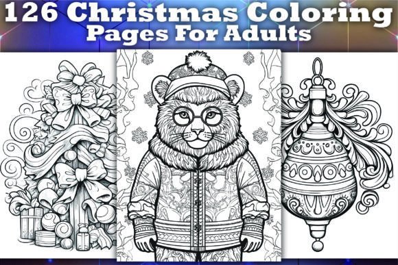126 Christmas Coloring Pages for Adults