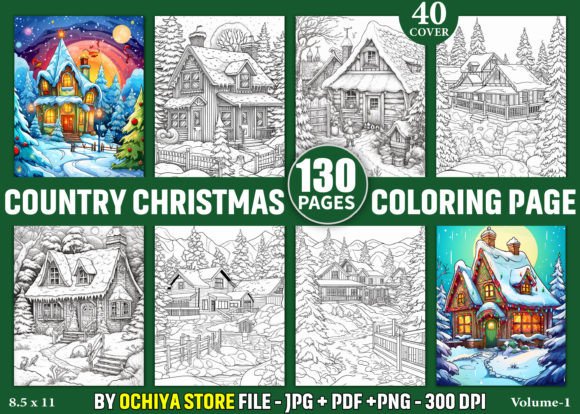 130 Country Christmas Coloring Pages: A Creative Resource for All