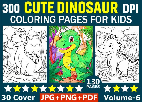 130 Cute Dinosaur Coloring Page for Kids