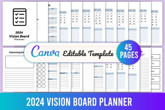 2024 Vision Board Planner Canva: A Comprehensive Guide to Organizing Your Goals
