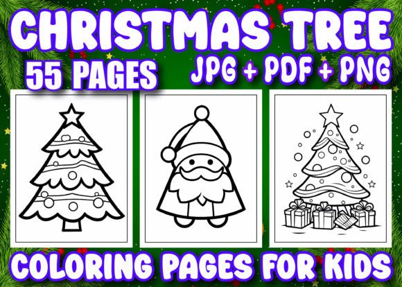 55 Christmas Tree Coloring Pages for Kid: A Creative and Practical Resource for Parents and Educators