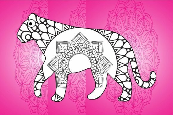 Animals Adult Coloring Book Page