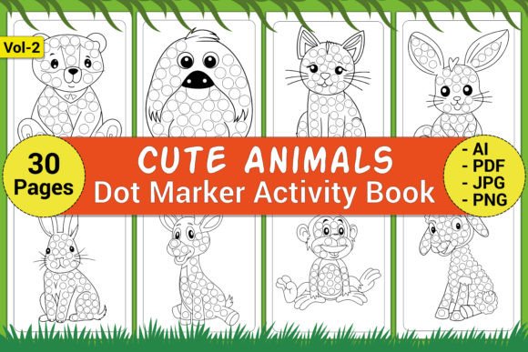 Cute Animals Dot Marker Activity Book