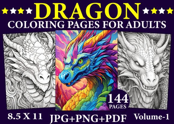 Dragon Coloring Pages for Adults