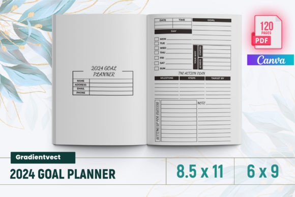 KDP 2024 Goal Planner Canva