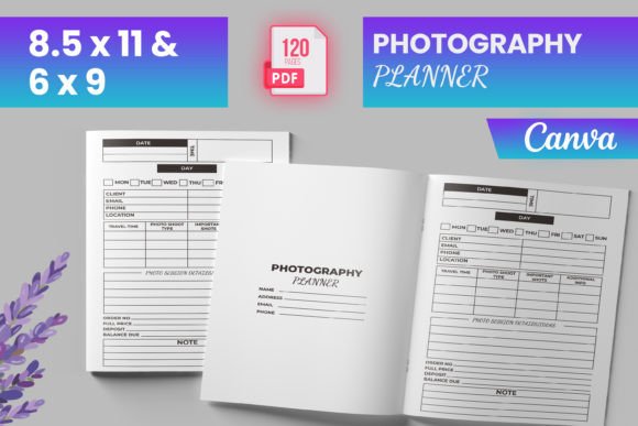 Photography Planner Canva KDP for Streamlined Business Management