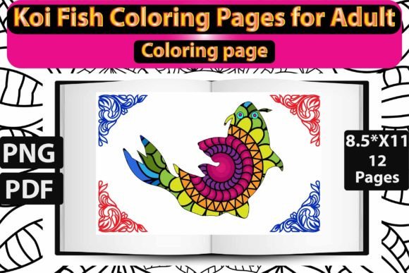 Sea Fish Coloring Page for Adults Kids