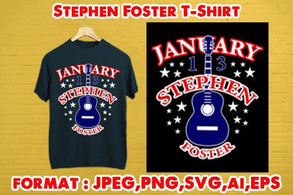 Stephen Foster T-Shirt: A Versatile Design for Print-on-Demand and KDP Creators